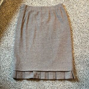 Elegant Brown Tweed  Women's Skirt